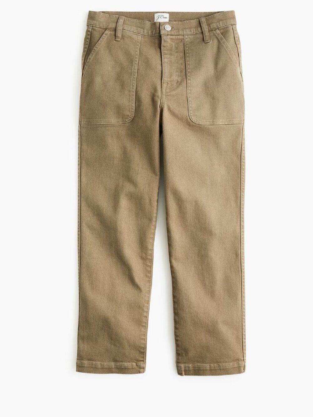 J.Crew Straight Leg Crop Jean - Garment-Dyed Denim